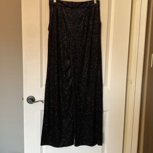 Black Sparky Bell Bottom Trousers